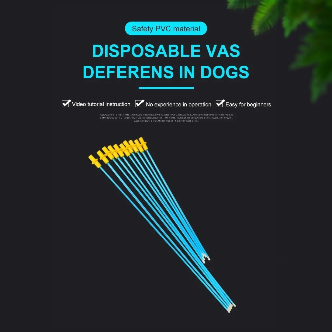 Disposable sterile dog vas deferens artificial insemination breeding tool for dogs, 50 individually packaged