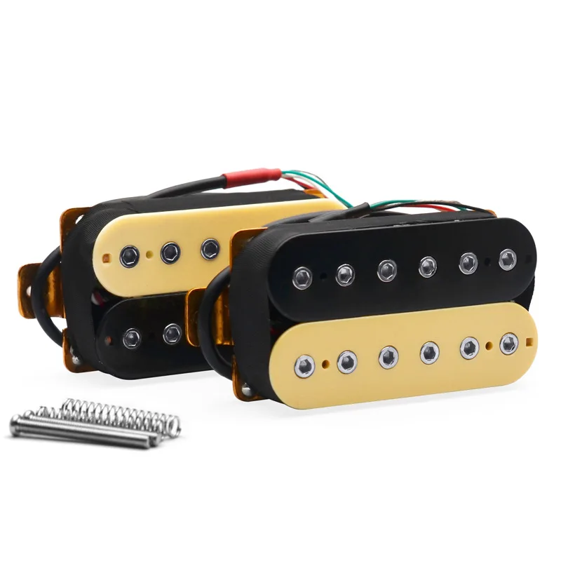 

Electric guitar double coil, double block pickup, double pickup, black inner hexagon screw, yellow and black, frameless