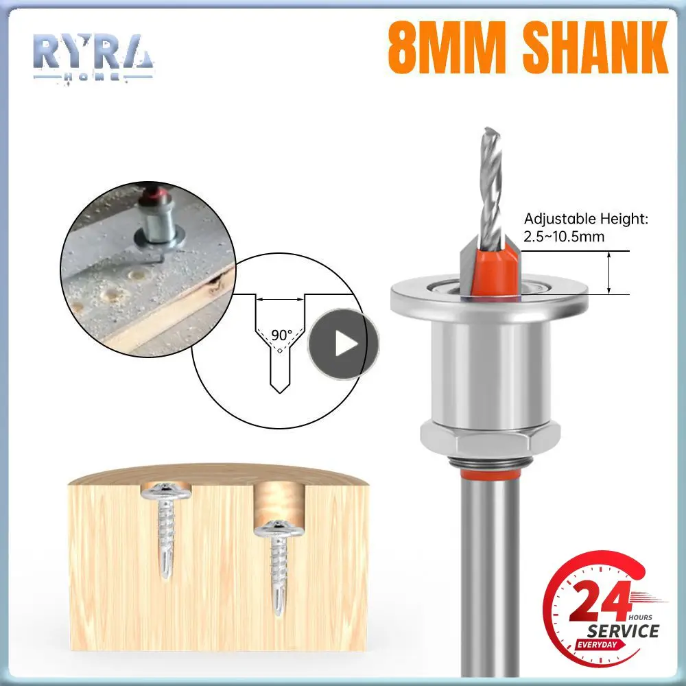 

8 мм хвостовик Регулируемый зенкер деревообрабатывающий фрезерный станок ограничитель сердечника сверла из сплава древесина сверление фреза винт 3 мм 4 мм Новинка