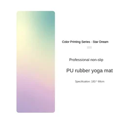 Zen Rhyme pu Yoga Mat Natural Rubber Non-Slip Professional Gymnastic Mute Shock Absorption Fitness Workout Gym Exercise