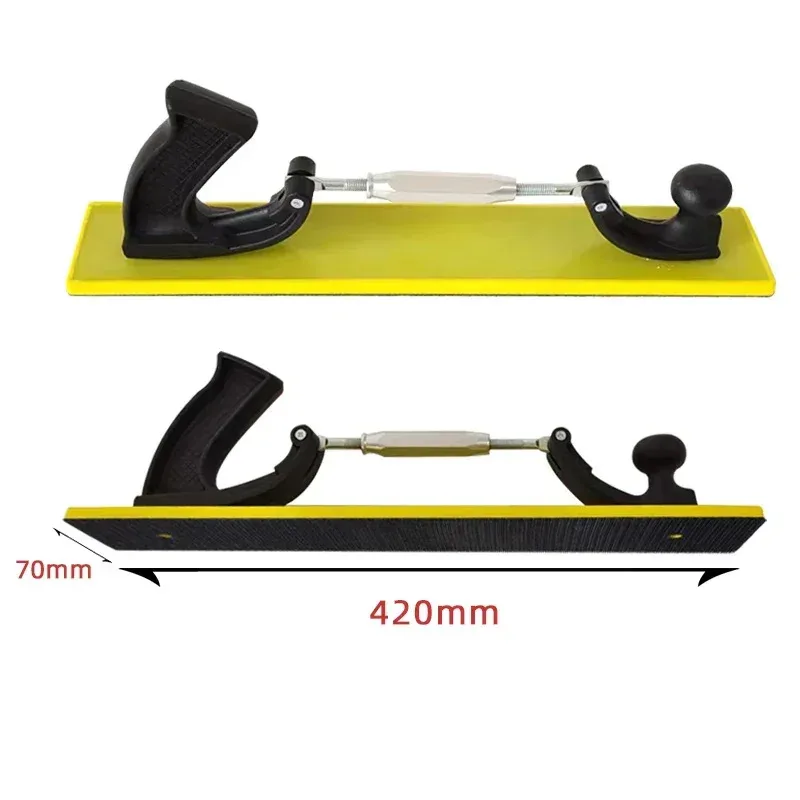Papan Gerinda Kering Persegi Panjang 70*420Mm Amplas Jaring Papan Gerinda Dapat Disesuaikan Pemoles Dempul Dinding Mobil