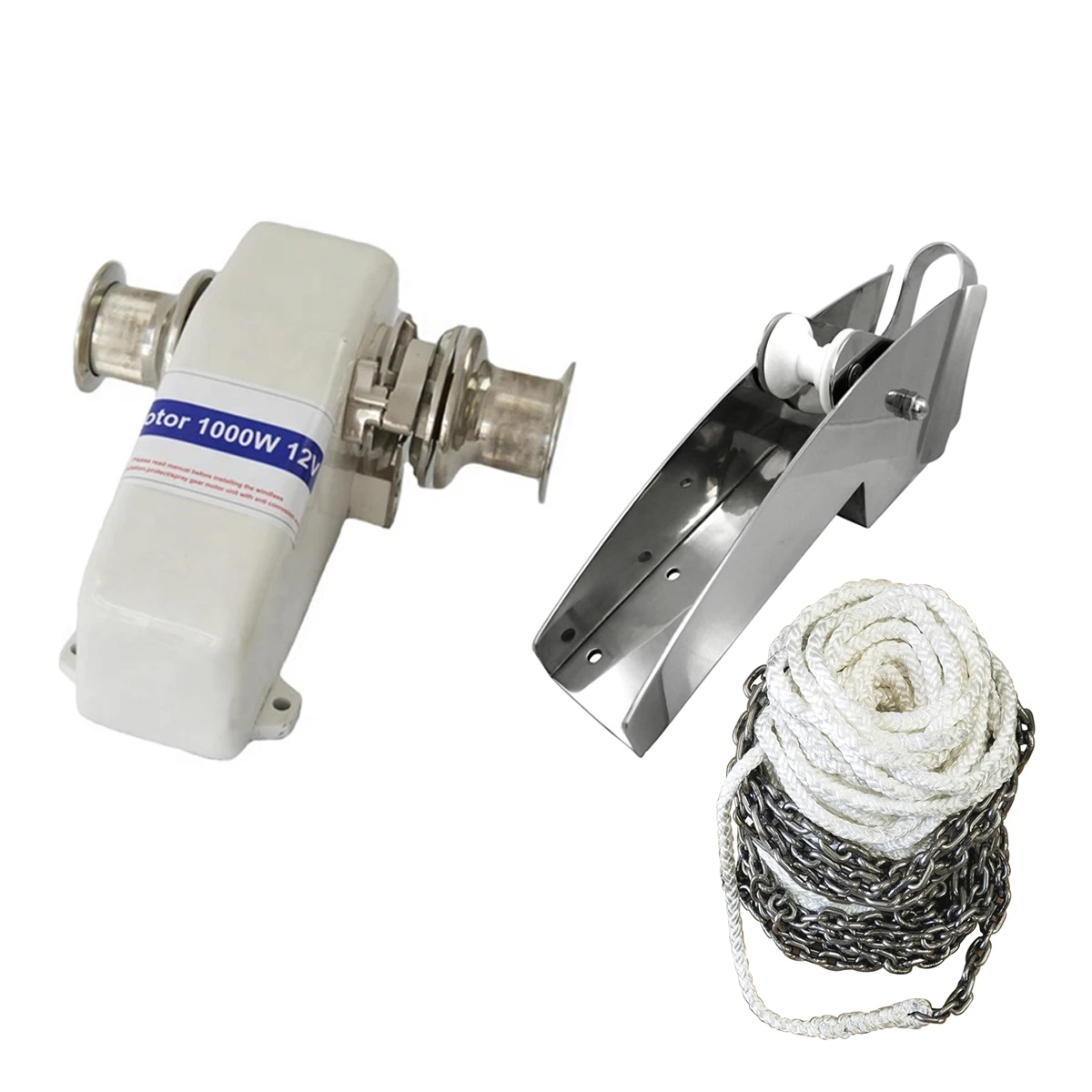 ZD China New High Quality Stainless Steel Marine Electric Sailing Anchor Winch Multi-Voltage Small Boat Anchor Horizontal