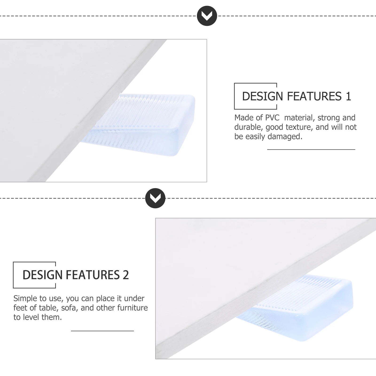 

12Pcs Furniture Shims PVC Non-Slip Levelers for Table Sofa Cabinet Feet Door Wedges Home Improvement Floor Protection Pads