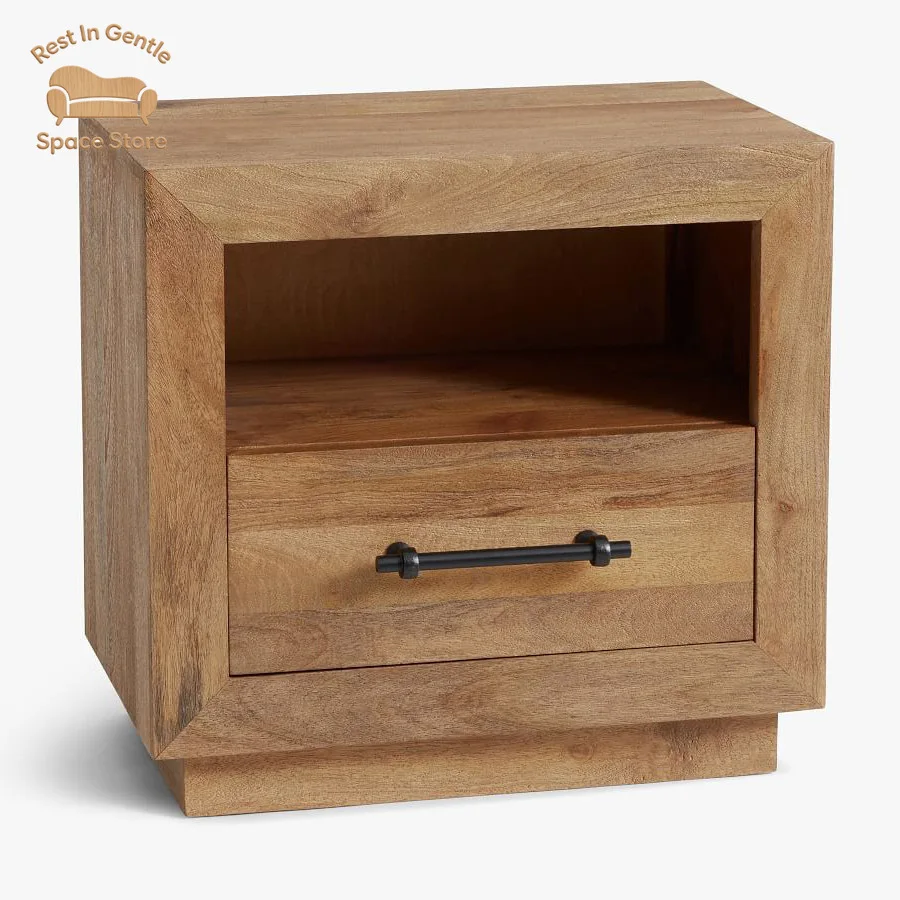 Wholesale Solid Wood Home Cheap Bedroom Furniture Bedside Tables Open Wooden Bedside Tables