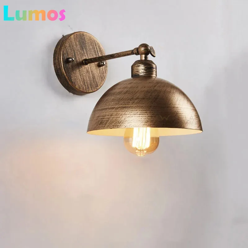 

A65 Industrial Wall Sconce Lamp Rustic Vintage Metal E27 Wall Light Bedside Lamp for Bedroom Reading Kitchen Bathroom Decoration
