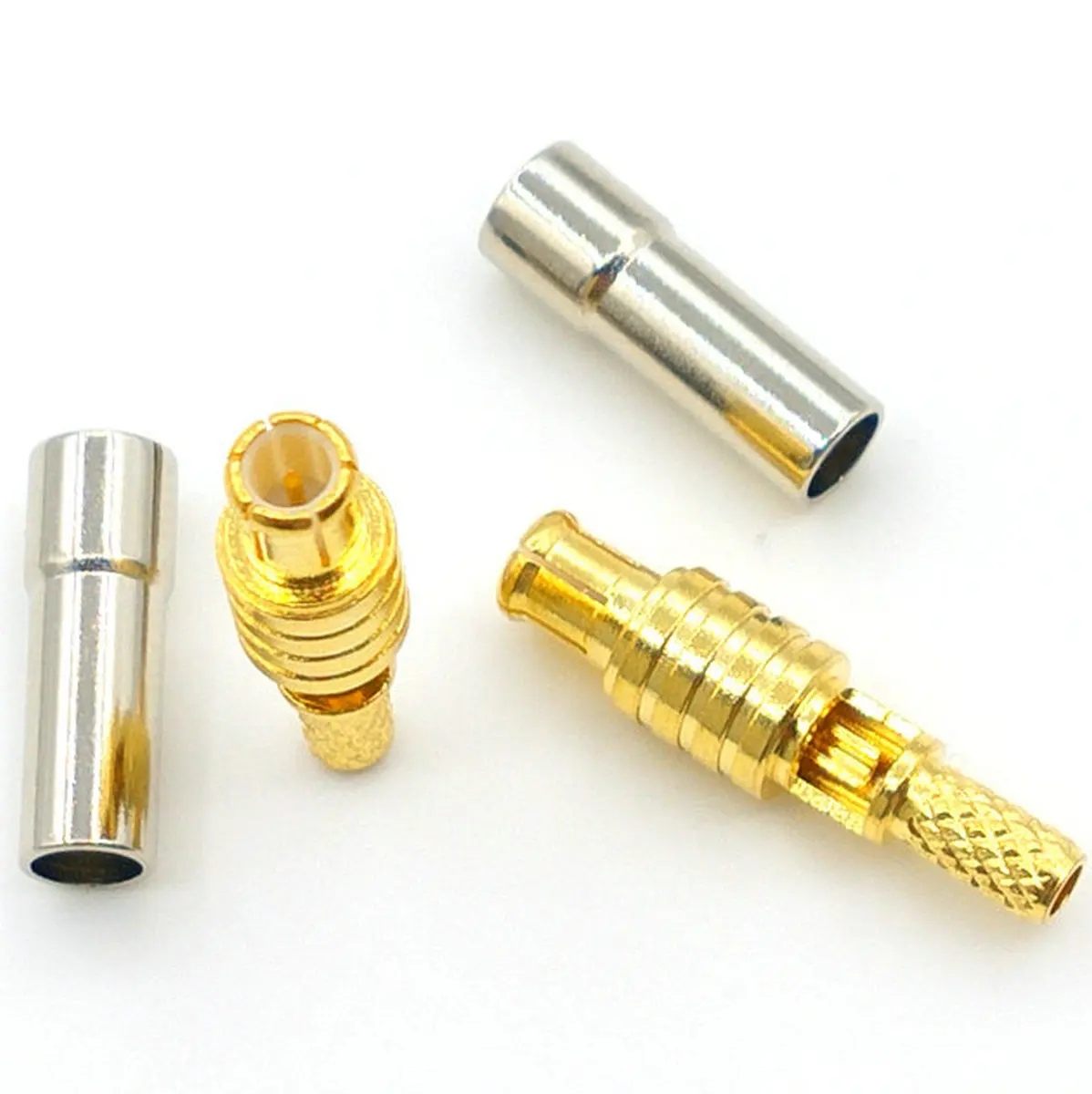 

100pcs new RF MCX Male Plug Connector Crimp For RG316,RG174,LMR100 Straight Gold plated