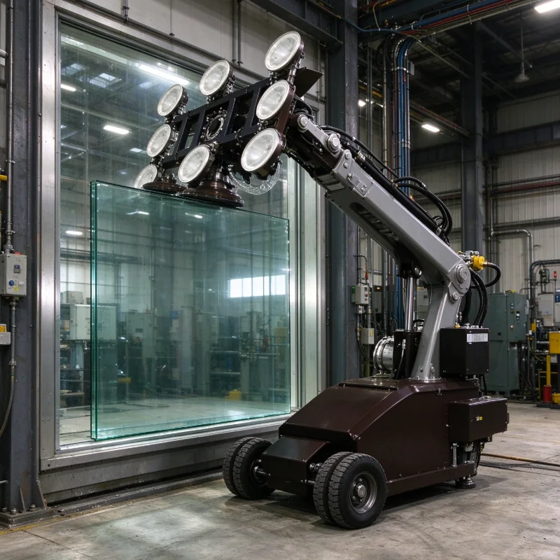 Vacuum Suction Cup Lifter for Thick Glass Panel Lifting, Electric Vacuum Lifter for Construction and Decoration Use