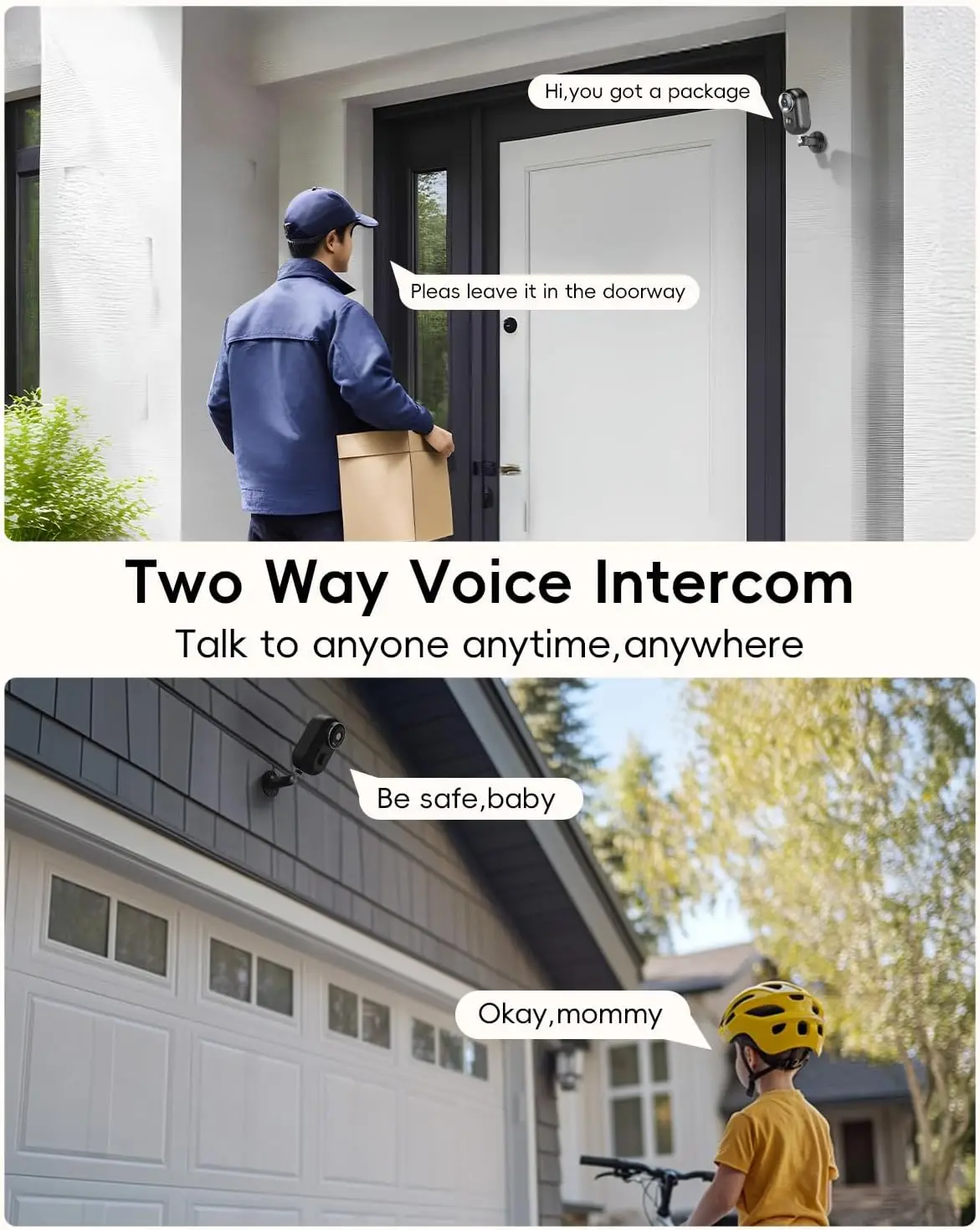 ZUMIMALL Security Cameras Wireless Outdoor with Magnetic Mount,Battery Powered, 2.4G WiFi Indoor,3MP Color Night Vision/Siren