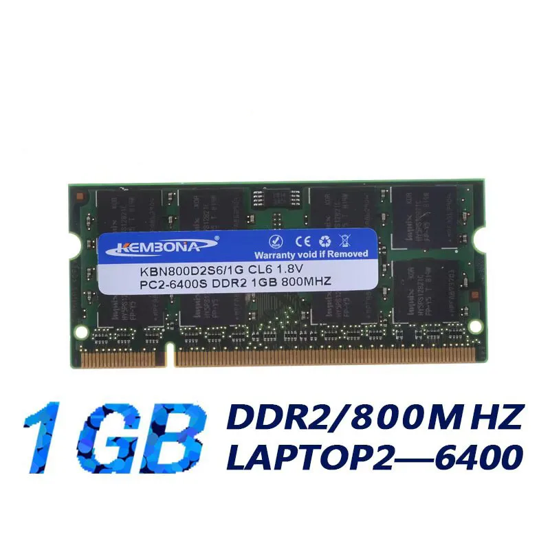 KEMBONA full compatible notebook laptop pc6400 ram ddr2 1GB 800mhz  so dimm