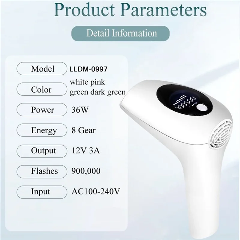 A15Q-Portable Hair Removal For Women Painless Hair Removal For Whole Body, Home Hair Removal Device EU Plug