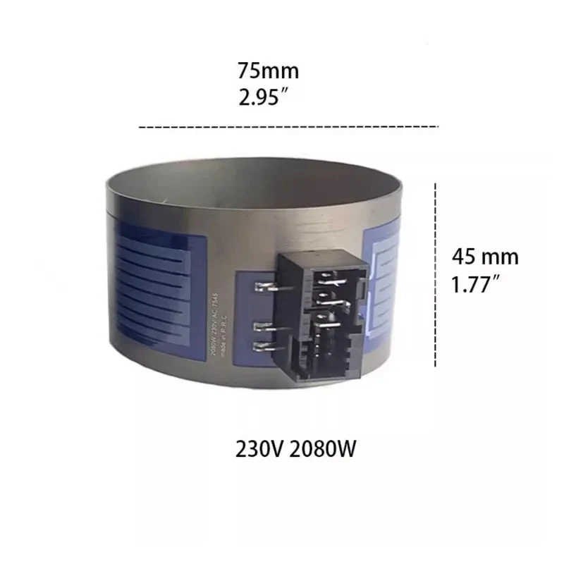 Grubowarstwowy pierścień grzewczy do zmywarki Siemens/Bosch Pierścień grzejny pompy wodnej 230V 2080W Rozmiar 75 * 45mm