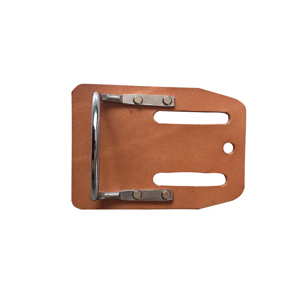 Top Grain Leather Hammer Carrier For Construction Belts With Steel Loop For Quick Draw For Carpenters Using Work Gloves