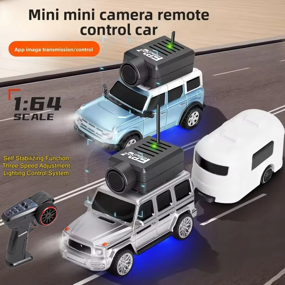 

Миниатюрная радиоуправляемая машинка 1:64 с FPV-камерой 720P, управлением через Wi-Fi и приложение, 2.4G пультом ДУ, гоночная, с тремя скоростями, радиоуправляемая игрушка для детей