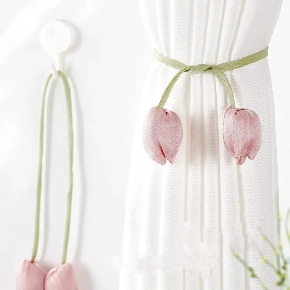 Curtains Accessories Fashion Tulip Curtain Straps Elegant Beautifully Curtains Tie Rope Adjustable Curtain Tieback Homestay