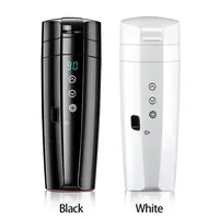 400ml 12V 24V Portable Car Heating Cup Electric Heat Water Cup LCD Display Kettle Coffee Tea Milk 304 Stainless Steel