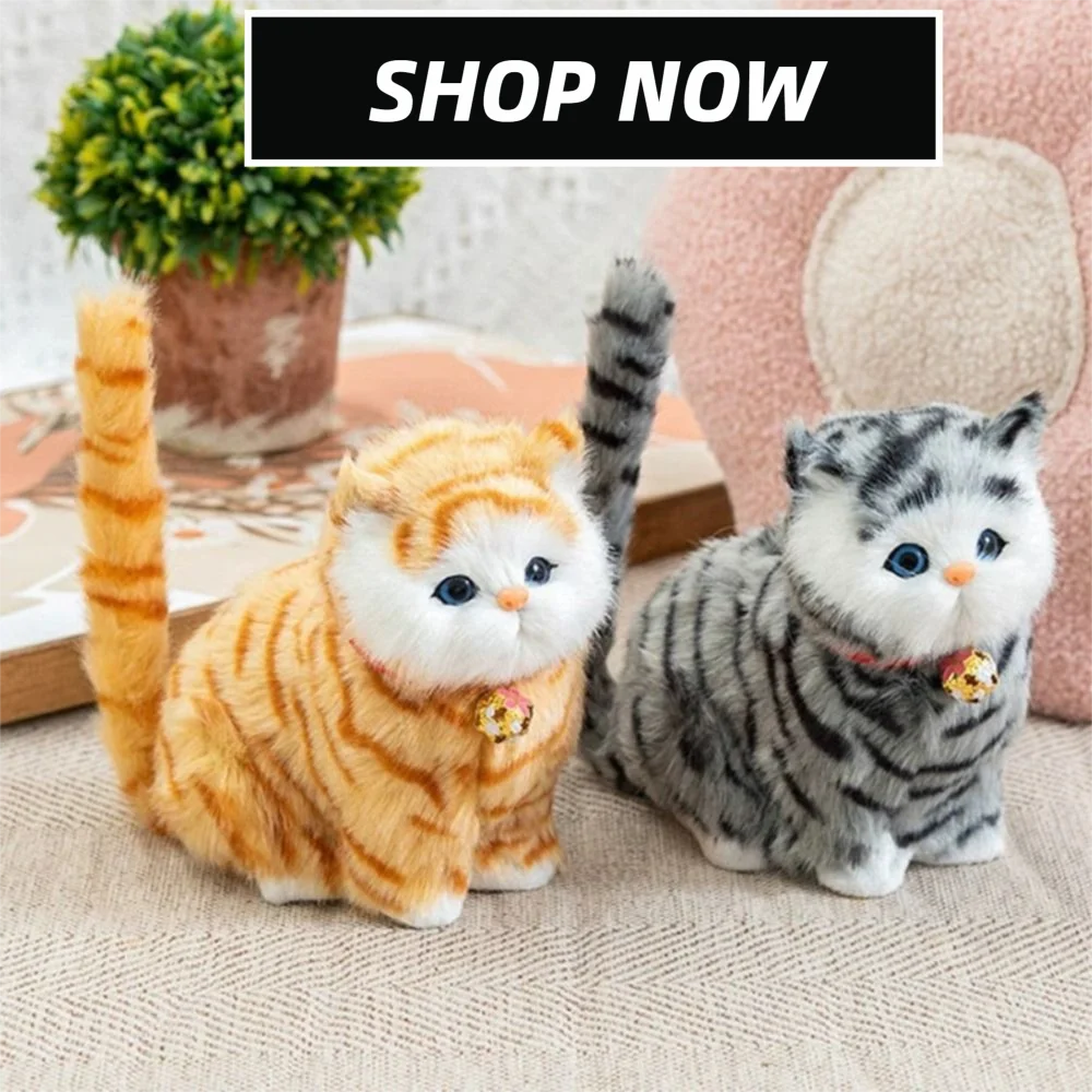 

Реквизит для фотосъемки, пушистая имитация кота, милые креативные кошки со звуком, удобные мультяшные мягкие игрушки, кукла в подарок