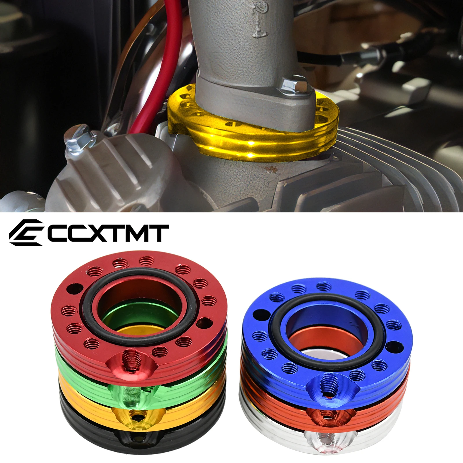 Universal CNC Carb Ajustador, Inlet Manifold Spinner Placa Adaptador, Motocicleta ATV, KTM, Honda, Yamaha, Kawasaki, 28mm