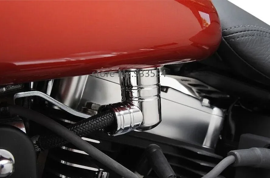 Chrome Motorcycle EFI Fuel Line Fitting Cover For Harley Touring Dyna FXDI Electra Supe Road Glide