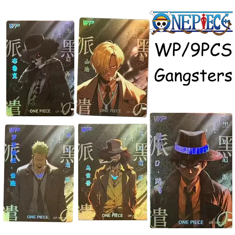 

One Piece Cards WP-9PCS/SET Gangster Series Hancock Ace Sabo Zoro Chopper Boy Anime Christmas Birthday Present Collectible cards