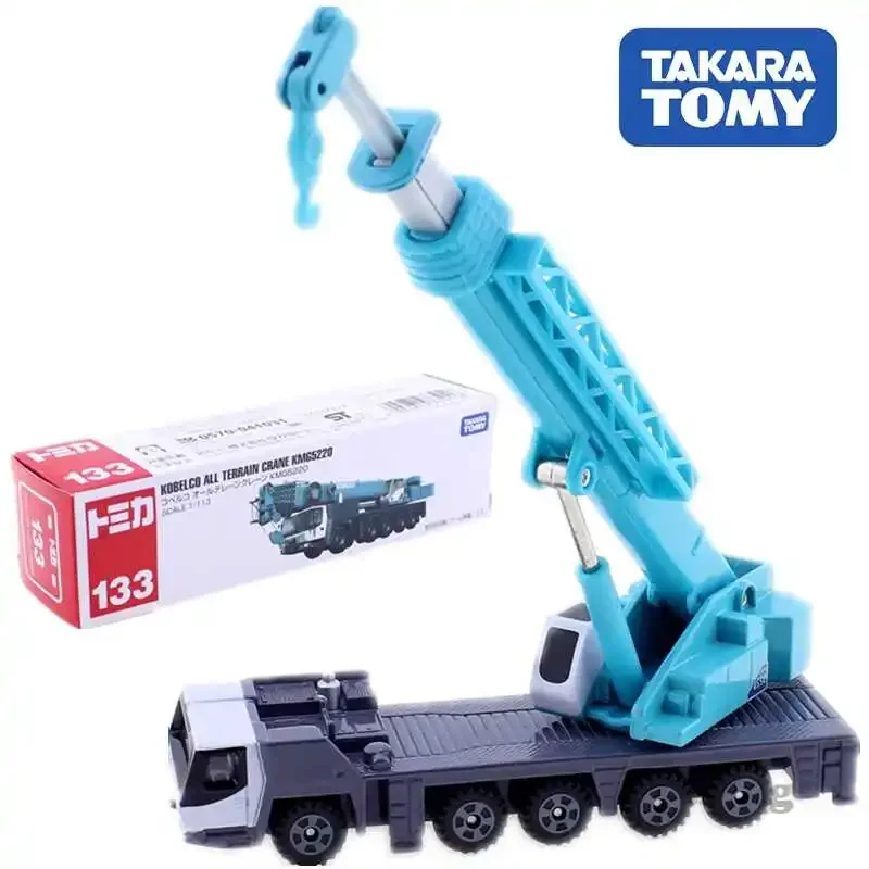 Takara Tomy Long Type Tomica No.133 Kobelco All Terrain Crane KMG5220 1/113 Metal Alloy Die-casting Car Model Boys Toy Gift