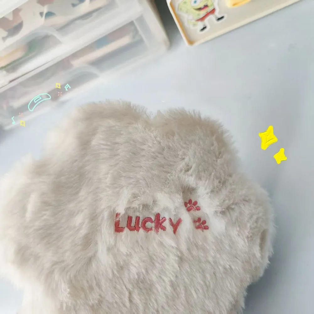 3 Inch Kawaii Cat Paw Photocard Binder – 20 Pages Plush Cover Kpop Idol Photo Collect Book for Girls