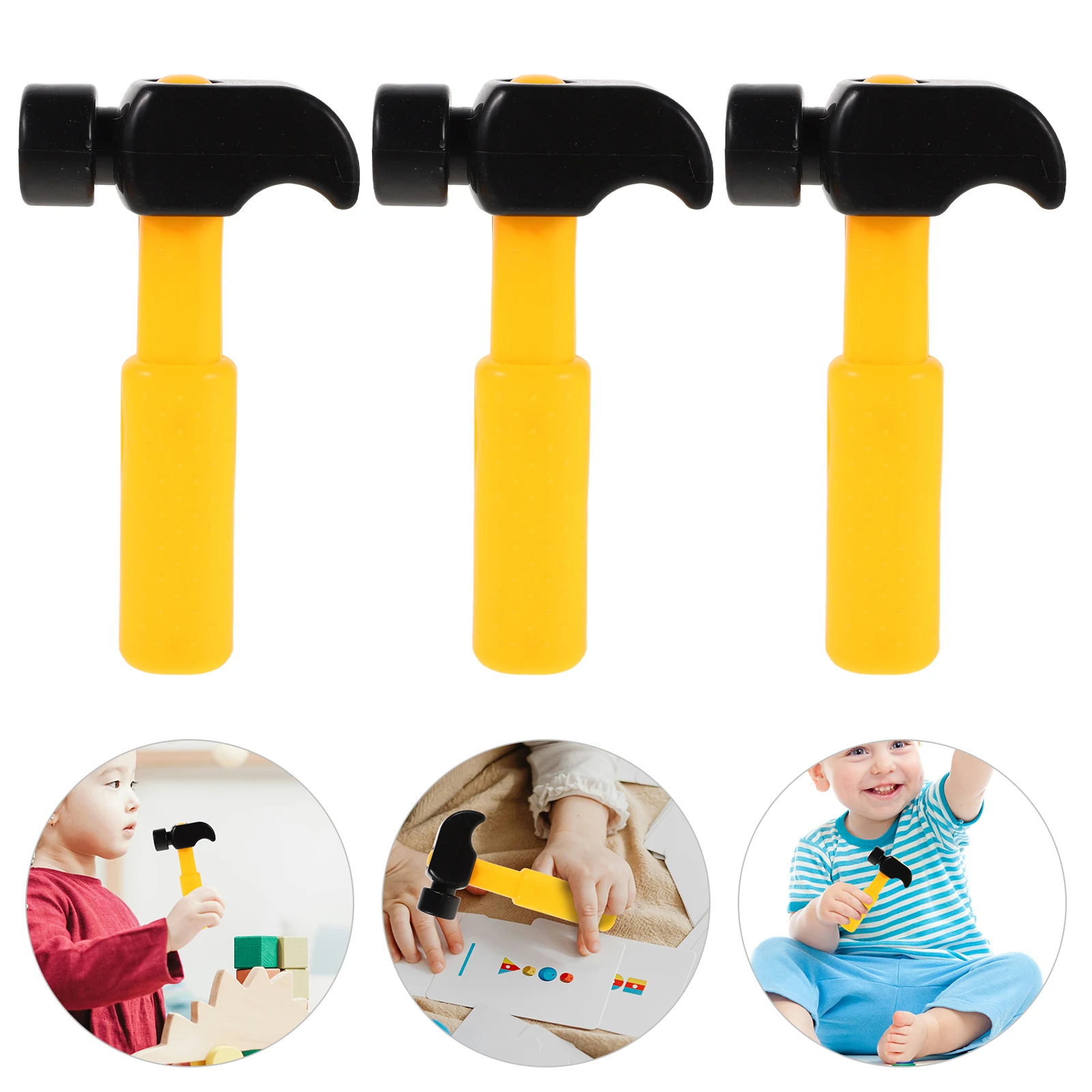 10 個子供用ハンマープラスチック製遊びハンマー幼児用シミュレーションマレットツール感覚学習用ごっこ遊び建設プレイセット