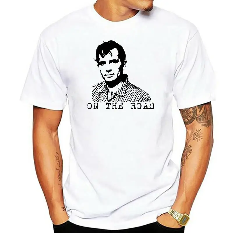 On The Road T-shirt - Jack Kerouac Book Beat Generation Various Sizes Colours men t shirt