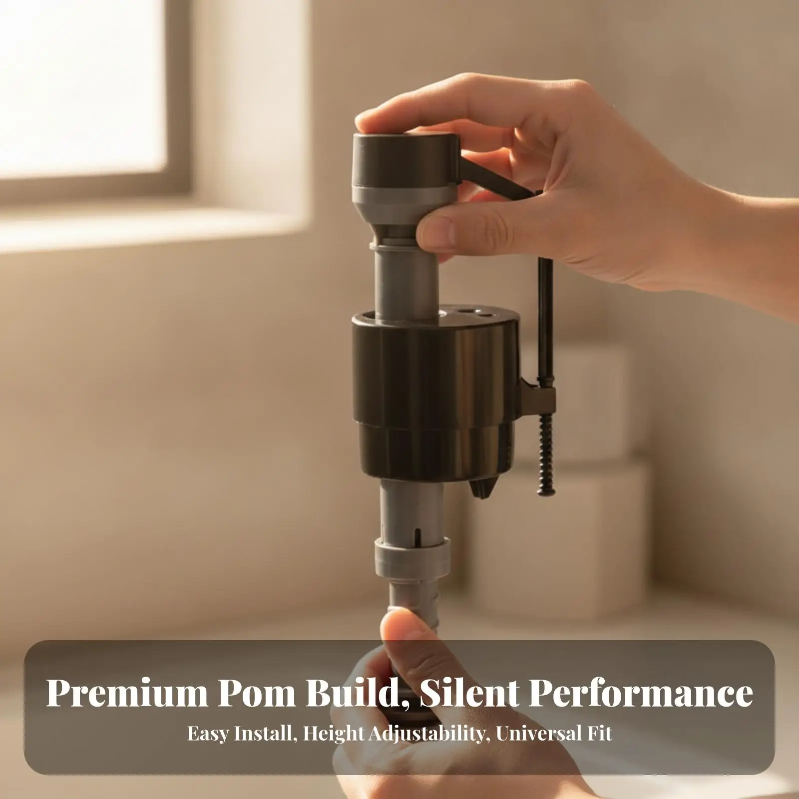 Height Adjustable Toilet Tank Fill | Toilet Fill mechanism with Refill Tube, for Bathroom Maintenance