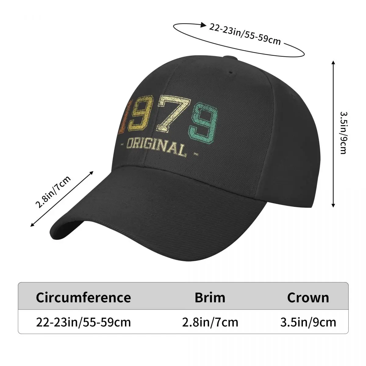 Vintage 1979 Baseball Cap Women Men Breathable Born In 1979 Birthday Gift Dad Hat Sports Snapback Spring Summer Hats