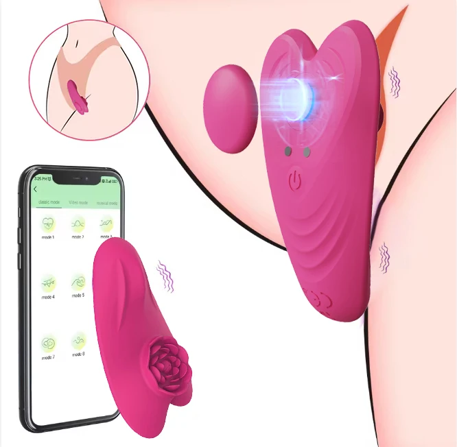 يمكن ارتداؤها البظر هزاز أنثى الاستمناء سراويل النساء الصغيرة هزاز البظر محفز APP التحكم لعبة الجنس الكبار للأزواج #1