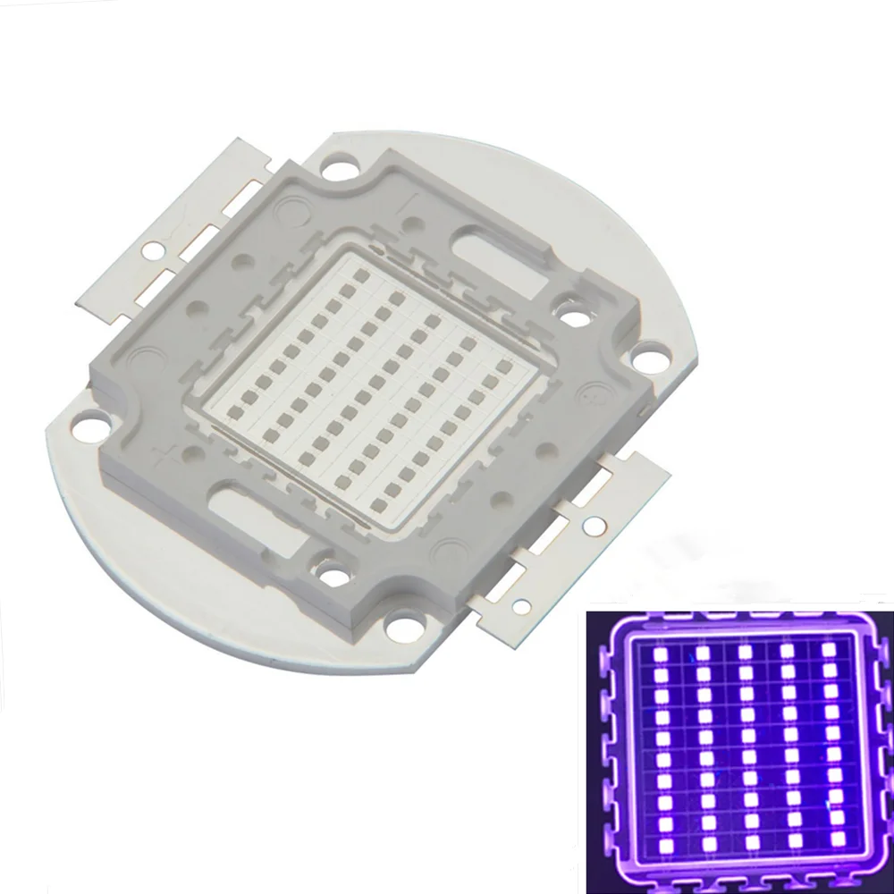 50W LED 50 Watt 365-370nm UV Ultra Violet High power LED +50W  AC85-265V driver  +heatsink lens  Kit