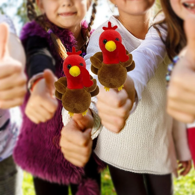 Burattino tacchino che racconta storie con burattini da dito, giocattolo educativo, giochi ruolo, forniture per feste