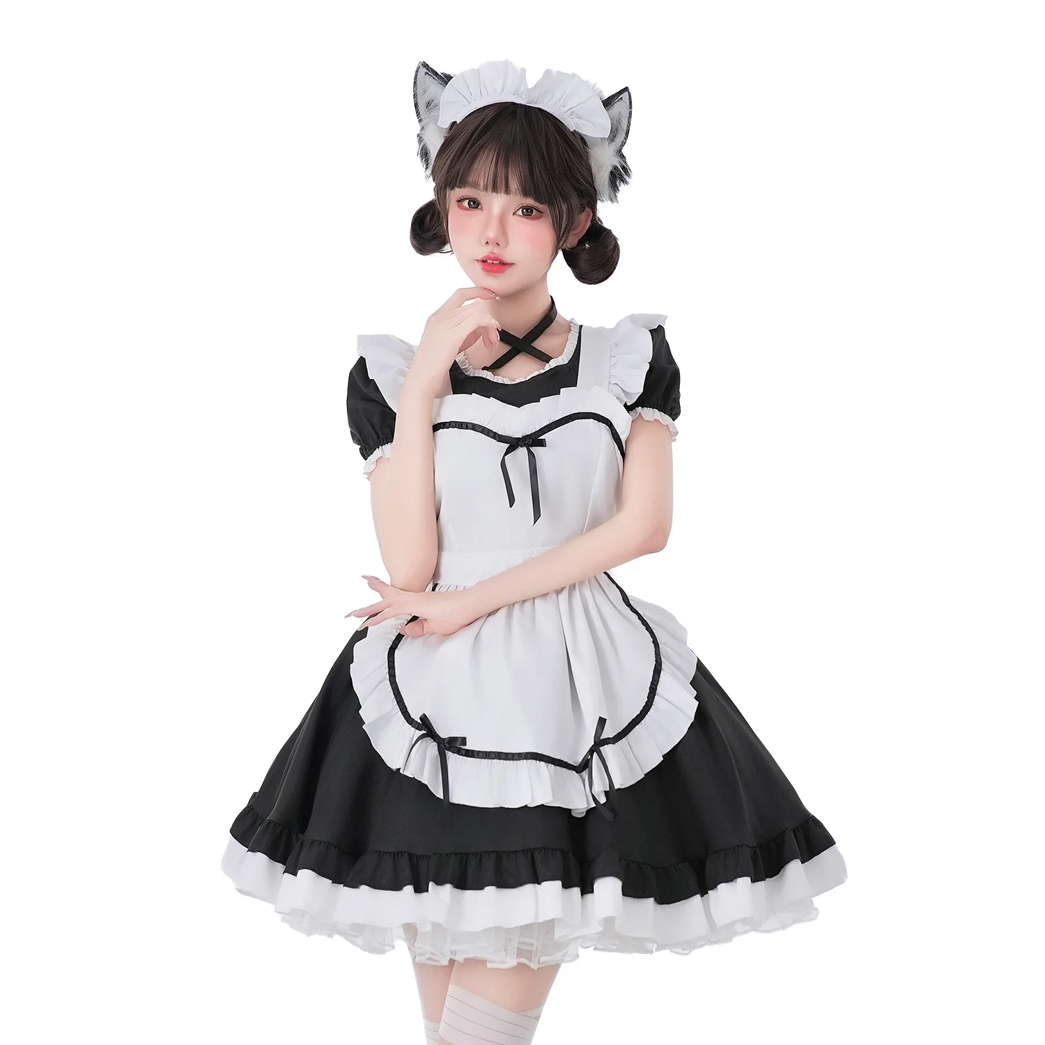 

Japanese Black And White Classic Maid Costume Cosplay Cosplay Lolita Acting Costume Cos Maid Dress