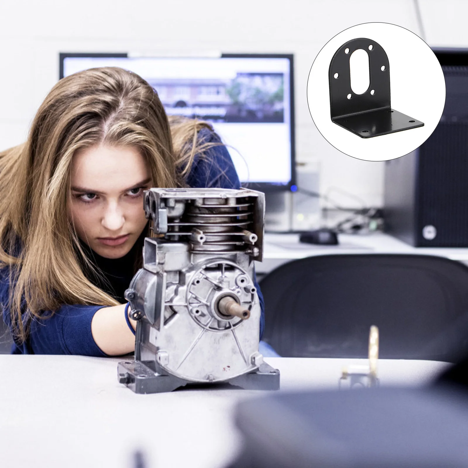 

2pcs 37Mm Dc Gear Motors Mounting Bracket Stainless Steel Motor Holder Durable Metal Mounting Seat For Small Motors Rack