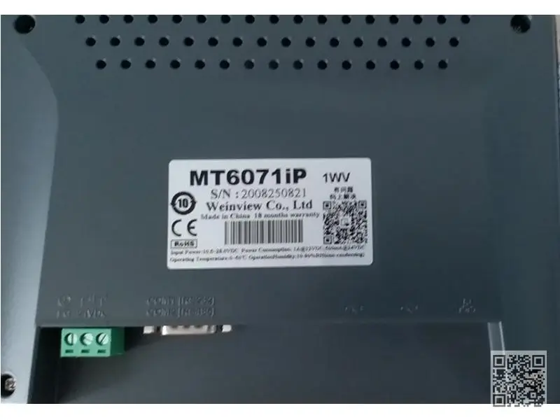 MT6071IP 7 Inch Touch Screen HMI Panel With RS-232 RS-485 CE 128 MB New Weinview