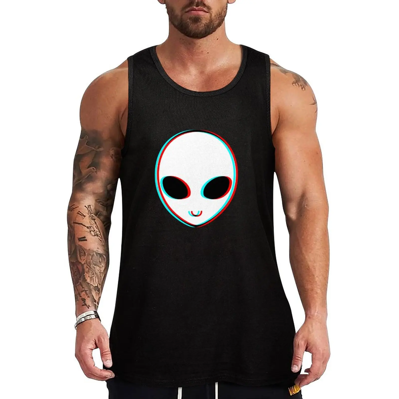 

Trippy Alien Tank Top sleeveless fashion 2024 man gym top