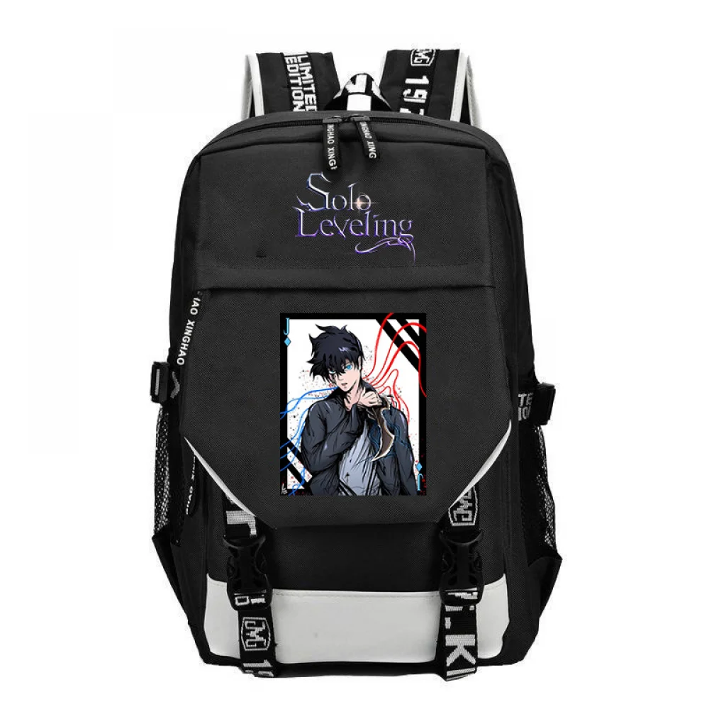 

Solo Leveling Knapsack Anime Cos Prop Backpack Outdoor Dayback Cartoon Printed Laptop Bag 18L Travel Bag with Usb Charge Port