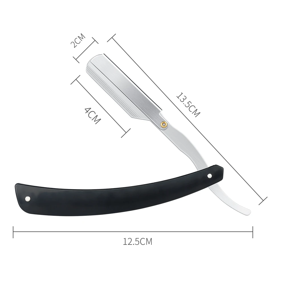 1 قطعة الحلاقة مستقيم الفولاذ المقاوم للصدأ للطي الحلاقة الحلاقة إزالة الشعر أدوات حلاقة المهنية الرجال سلامة الحلاقة حامل #6