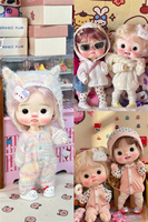 BJD Doll Baby Clothes Toy Cute Colorful Gorgeous Pink Soft Big Head Diandian Onesie Pants Coats Doll Accessories (no doll)