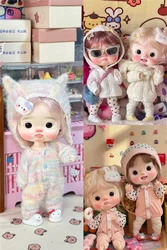 BJD Doll Baby Clothes Toy Cute Colorful Gorgeous Pink Soft Big Head Diandian Onesie Pants Coats Doll Accessories (no doll)