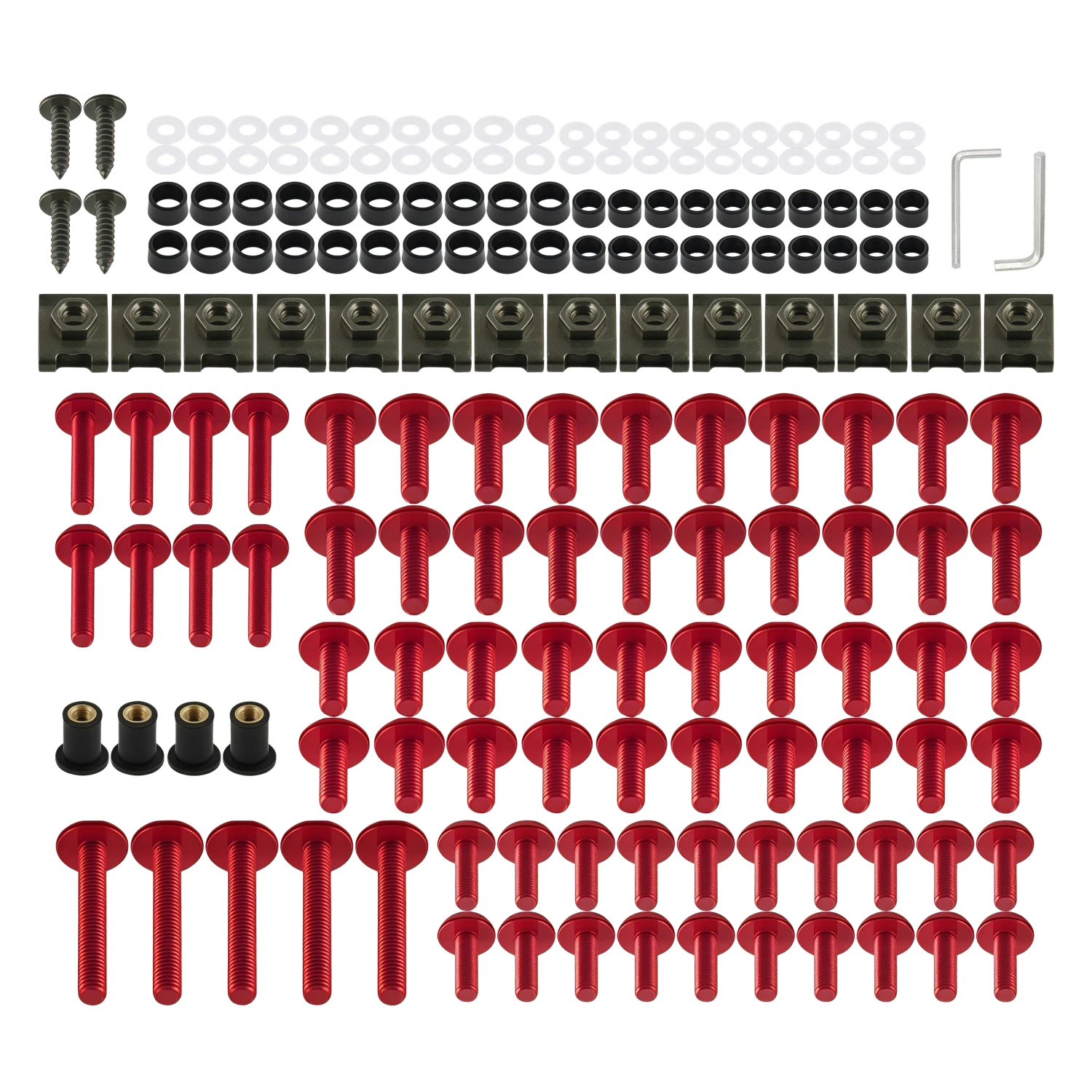 Motorradzubehör für YAMAHA YZF R1 R15 R25 R3 R6 R125 R15 R25 MT03 MT07 MT10 MT-09 MT-07 M5 M6 Schrauben- und Muttern-Set Bunt – Detail 11