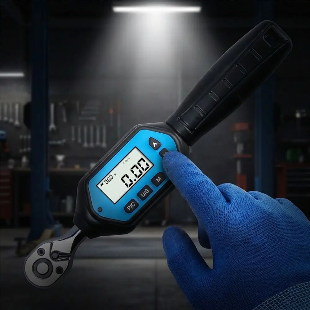 Digital Display Digital Torque Wrench Preset Adjustable Replaceable Head Open-end Torque Wrench Movable Head Kilograms Torque