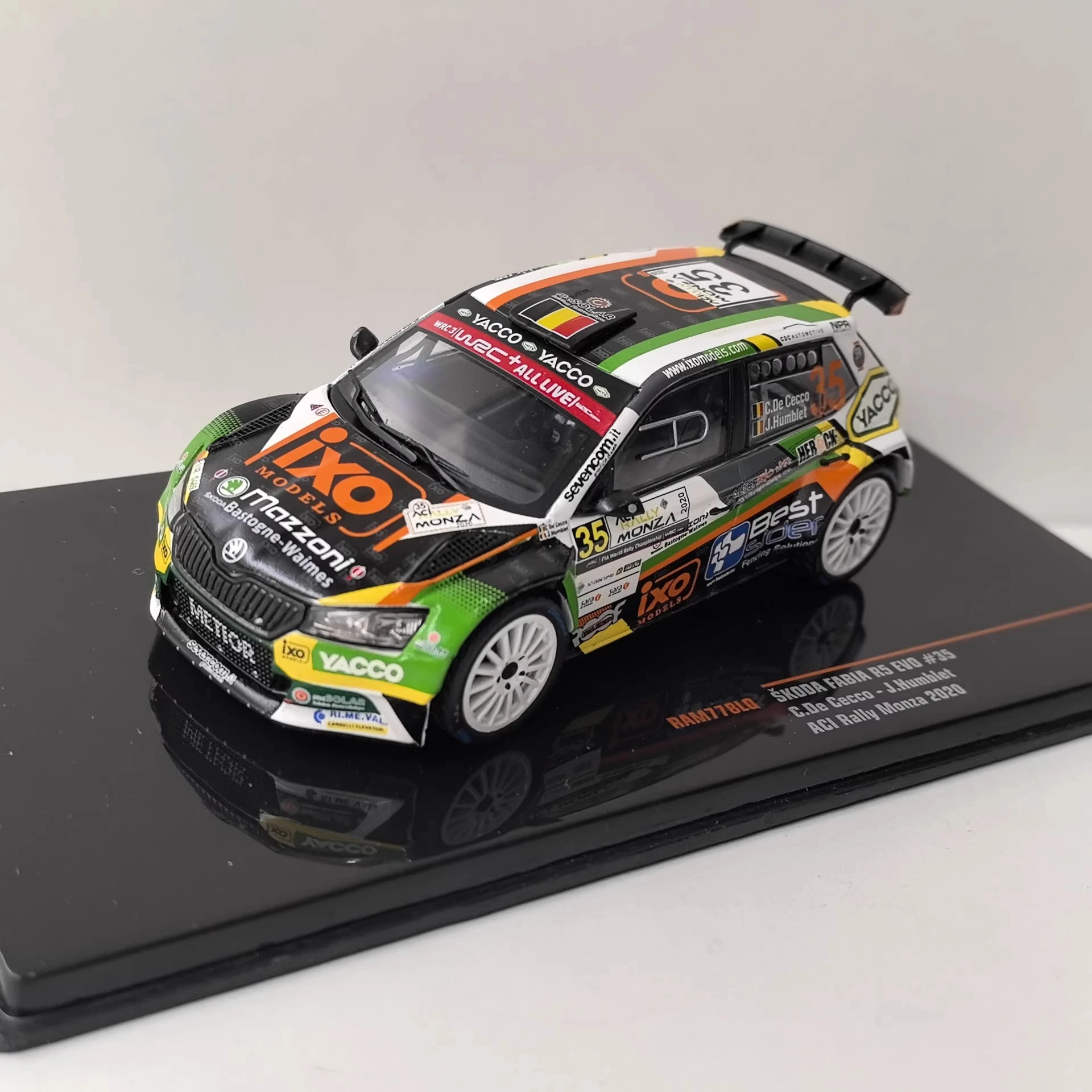 IXO 1/43 SKODA FABIA R5 EVO # 35 2020 Skoda Racing-model, legering 6e
