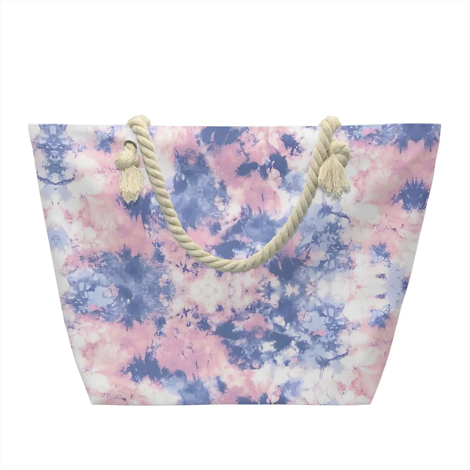 Colorful Tie Dye Grocery Tote Shopping Bags Women Kawaii  Canvas Shoulder Shopper Bags Big Capacity Handbag