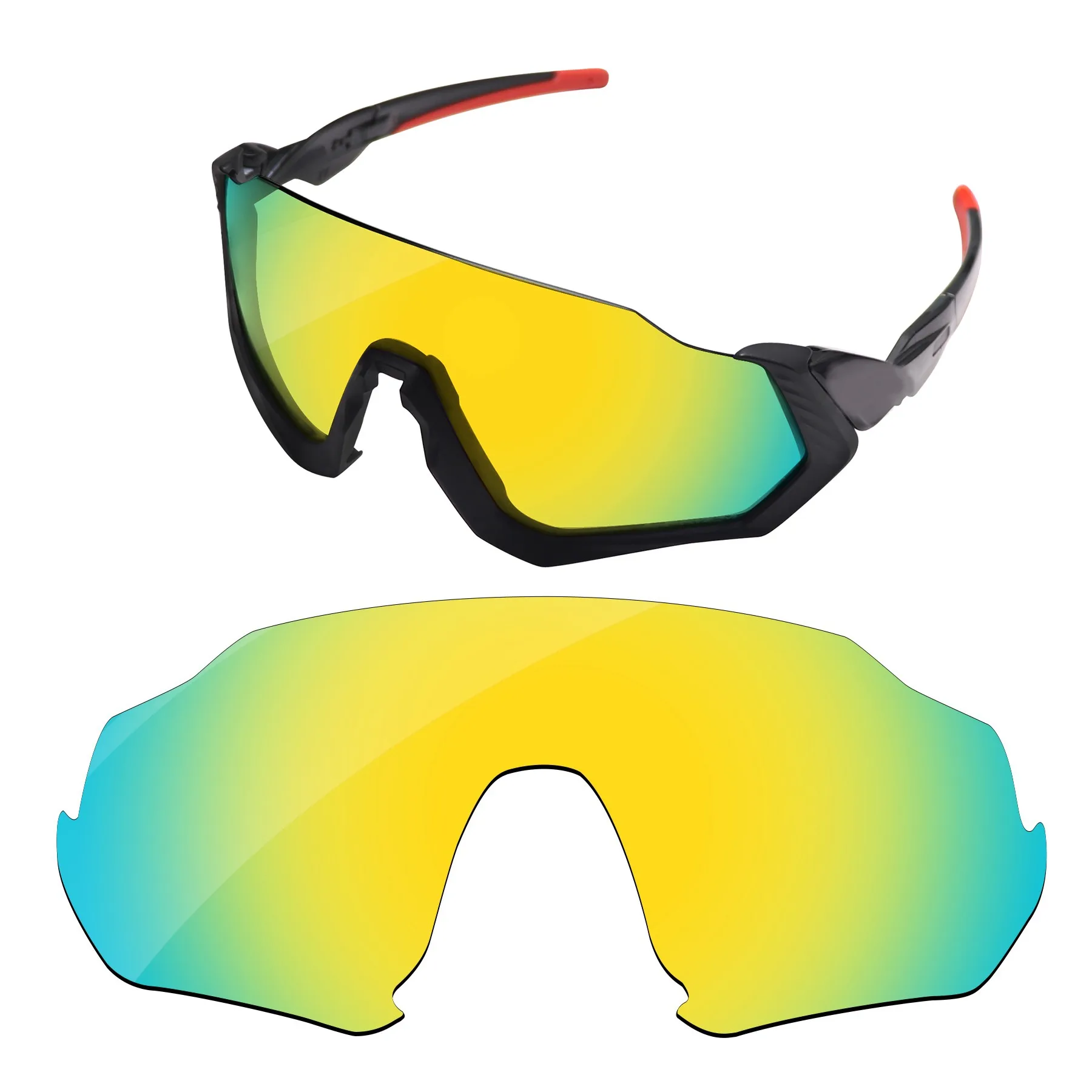 Qyvolux Replacement Lenses for Oakley Flight Jacket OO9401 Sunglasses Polarized - Multiple Options(not include the frame)