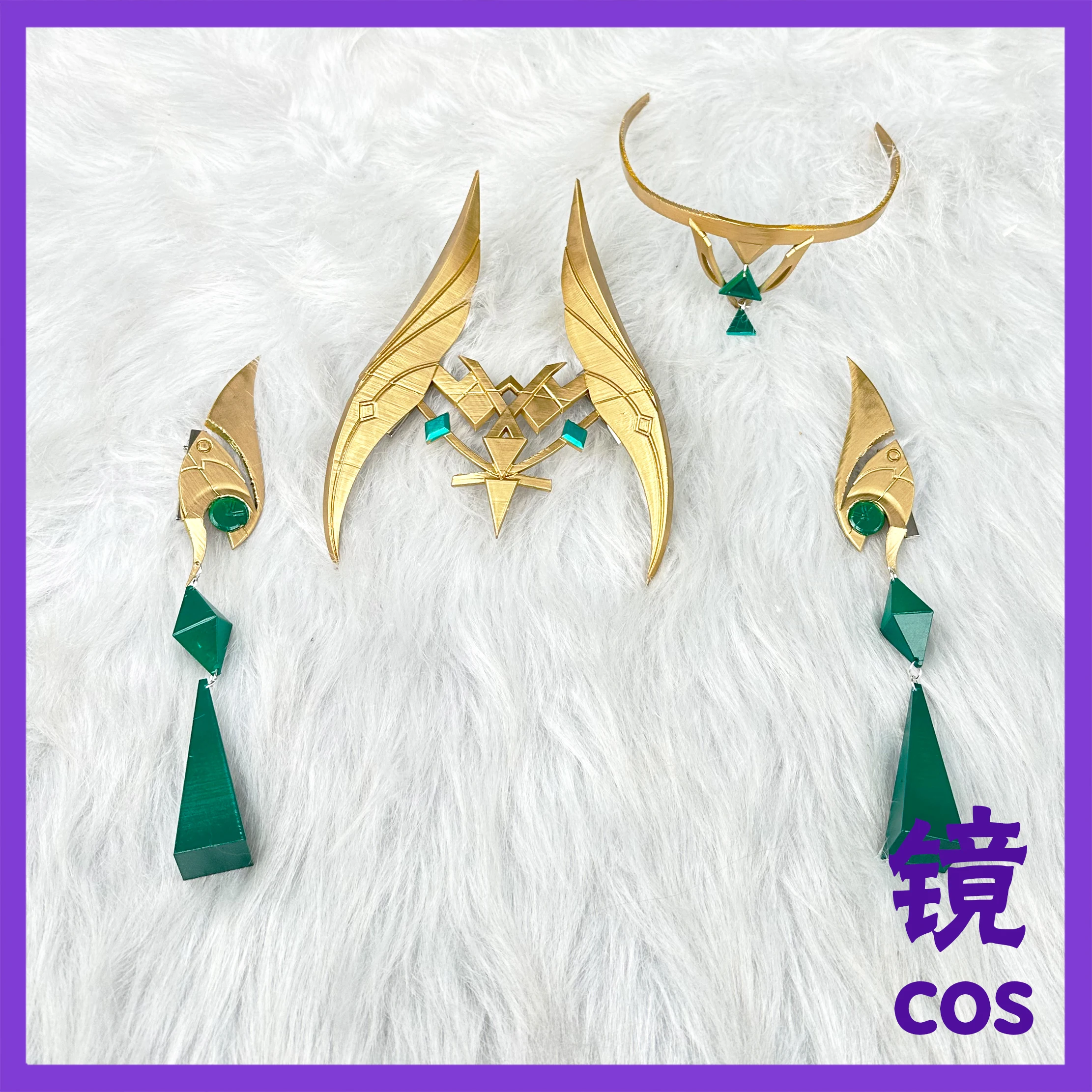 

Genshin Impact Nefer Cosplay Anime cartoon figure Accessories props headwear glove Hallowmas Props ornament Xmas Gift