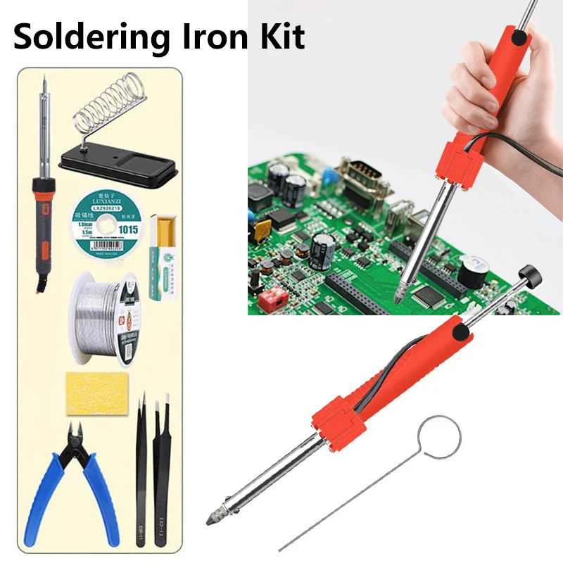 Electrothermal Vacuum Solder Sucker 30W 220V High Power Durable Desoldering Pump Soldering Iron Pen Dual Purpose Repair Tool