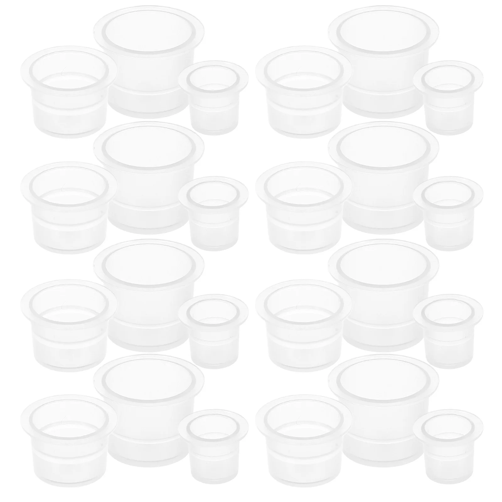 

300Pcs Paint Cups Clear Plastic Wide Mouth Reusable Stable Base for Oil Watercolor Mixing Art Supplies Craft Projects