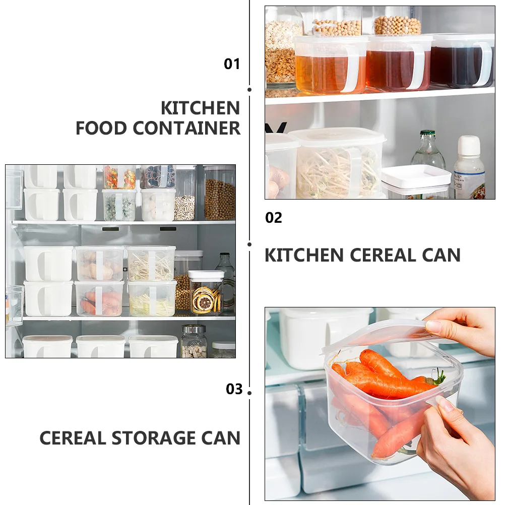 

2 Pcs Crisper Canisters Fresh Food Storage Containers Tall Clear with Lids Refrigerator