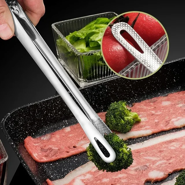 24/28cm BBQ Grill Meat Tongs Stainless Steel Grill Tongs Barbecue Clip Kitchen Meat Cooking Utensils Barbecue Cooking Clamp Tool 2 24/28cm BBQ Grill Meat Tongs Stainless Steel Grill Tongs Barbecue Clip Kitchen Meat Cooking Utensils Barbecue Cooking Clamp Tool 2